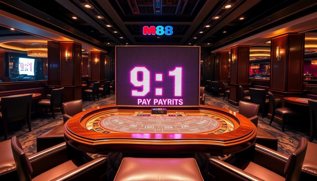 อัตราจ่าย 9:1 บาคาร่า M88
